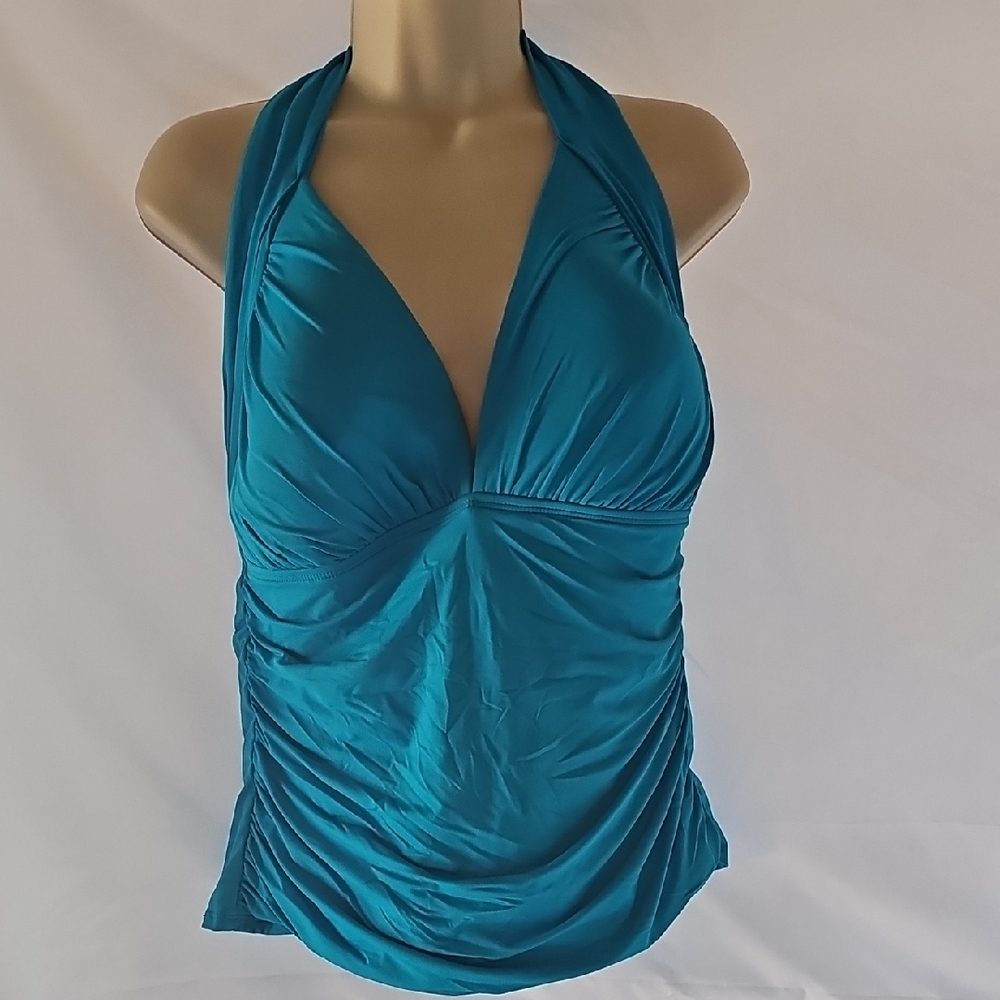 La Blanca Teal One Piece Swimsuit Top